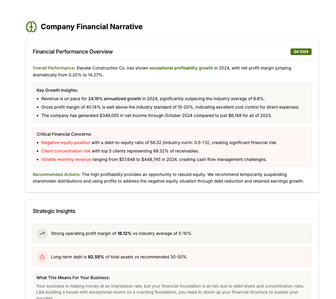 Intuitive Financial Storytelling